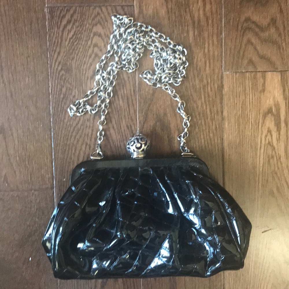 Brighton Black Patent Small Crossbody Bag